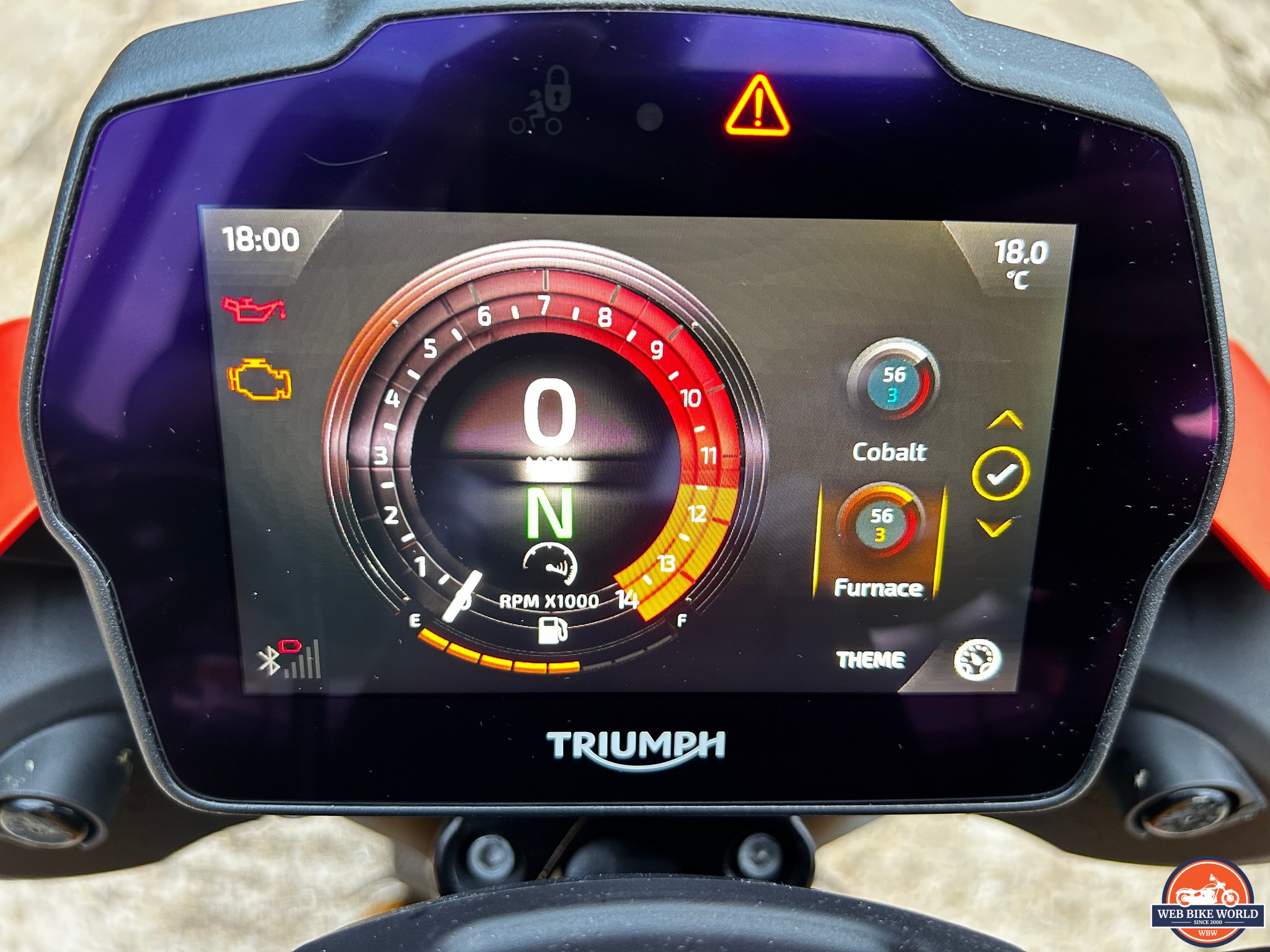 TFT display on 2023 Triumph Speed Triple 1200 RS