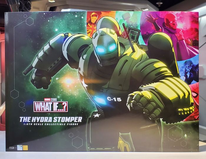 May be an image of ‎text that says '‎د C-15 MARVEL STUDIOS WHATIF. 10 THEHYDRA THE STOMPER 1:6TH SCALE COLLECTIBLE FIGURE MARVEL -‎'‎