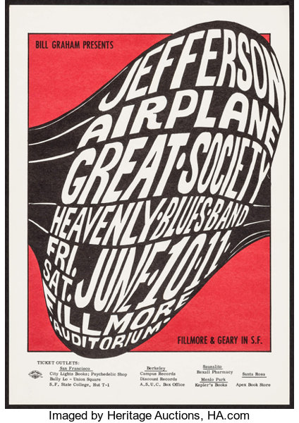 Image result for wes wilson jefferson airplane great society poster