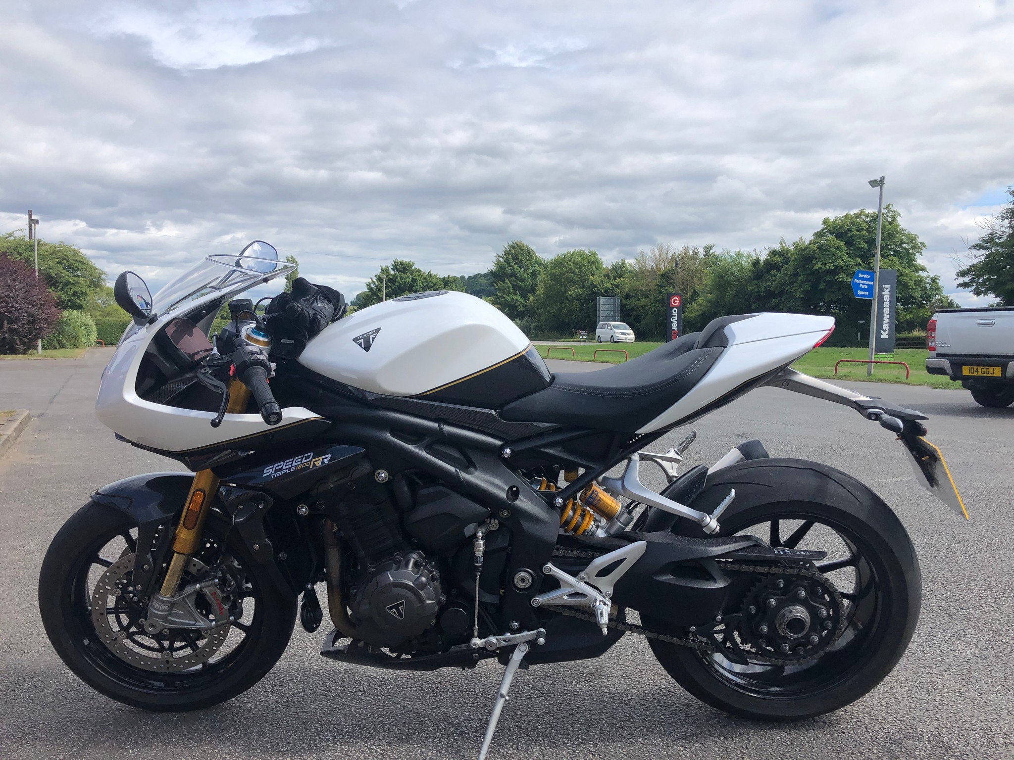 Side profile of the Triumph Speed Triple RR