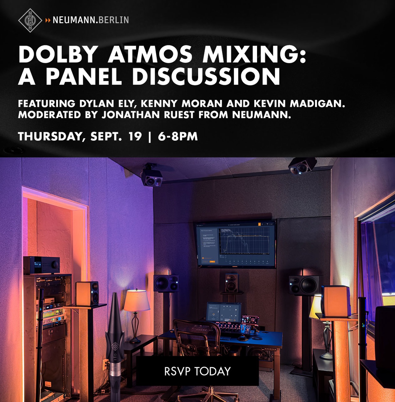 Dolby Atmos Mixing: A Panel Discussion Featuring Dylan Ely, Kenny Moran and Kevin Madigan.