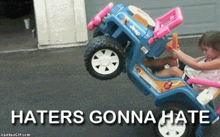 funny-haters-gonna-hate-little-girl-car.gif