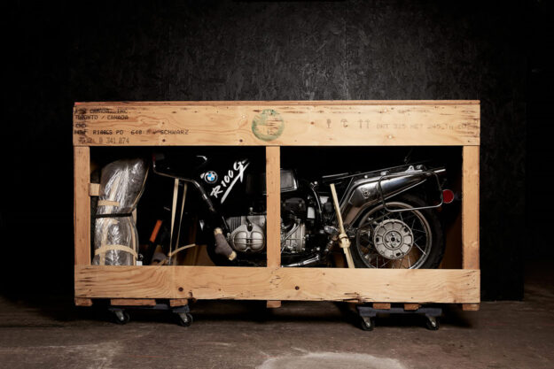 Crated BMW R100GS Paris Dakar Classic