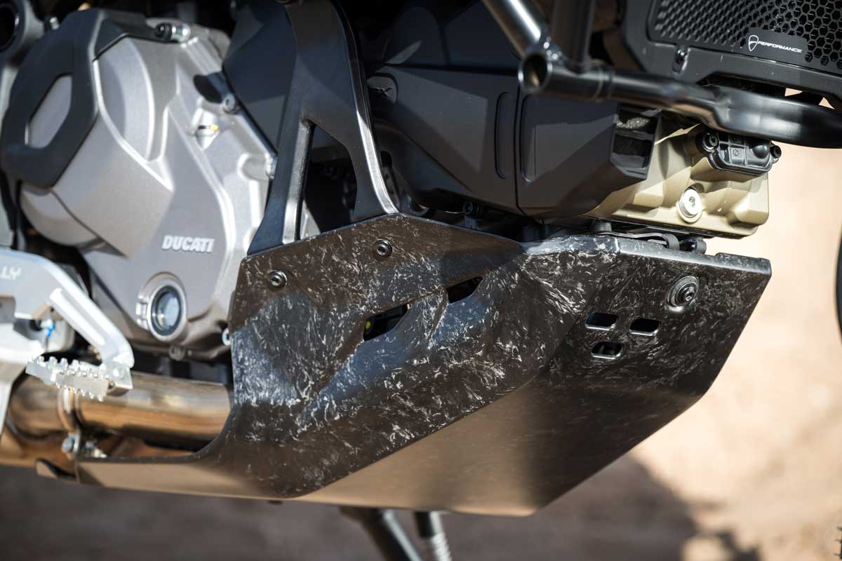 Ducati Desertx Rally Review skidplate