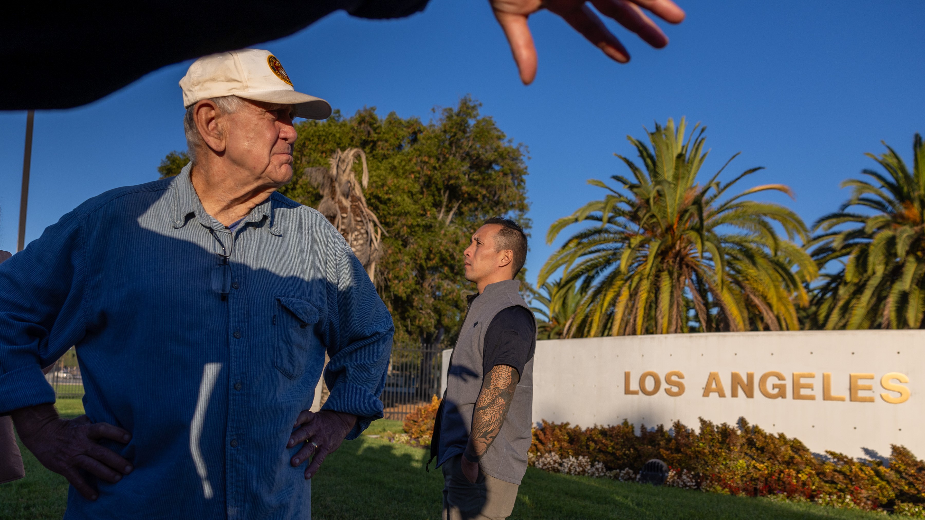 Judge David O. Carter inspects the West L.A. VA campus on Aug. 21, 2024, while overseeing a lawsuit against the VA brought by veterans. (Getty Photo via Los Angeles Times by Brian van der Brug)