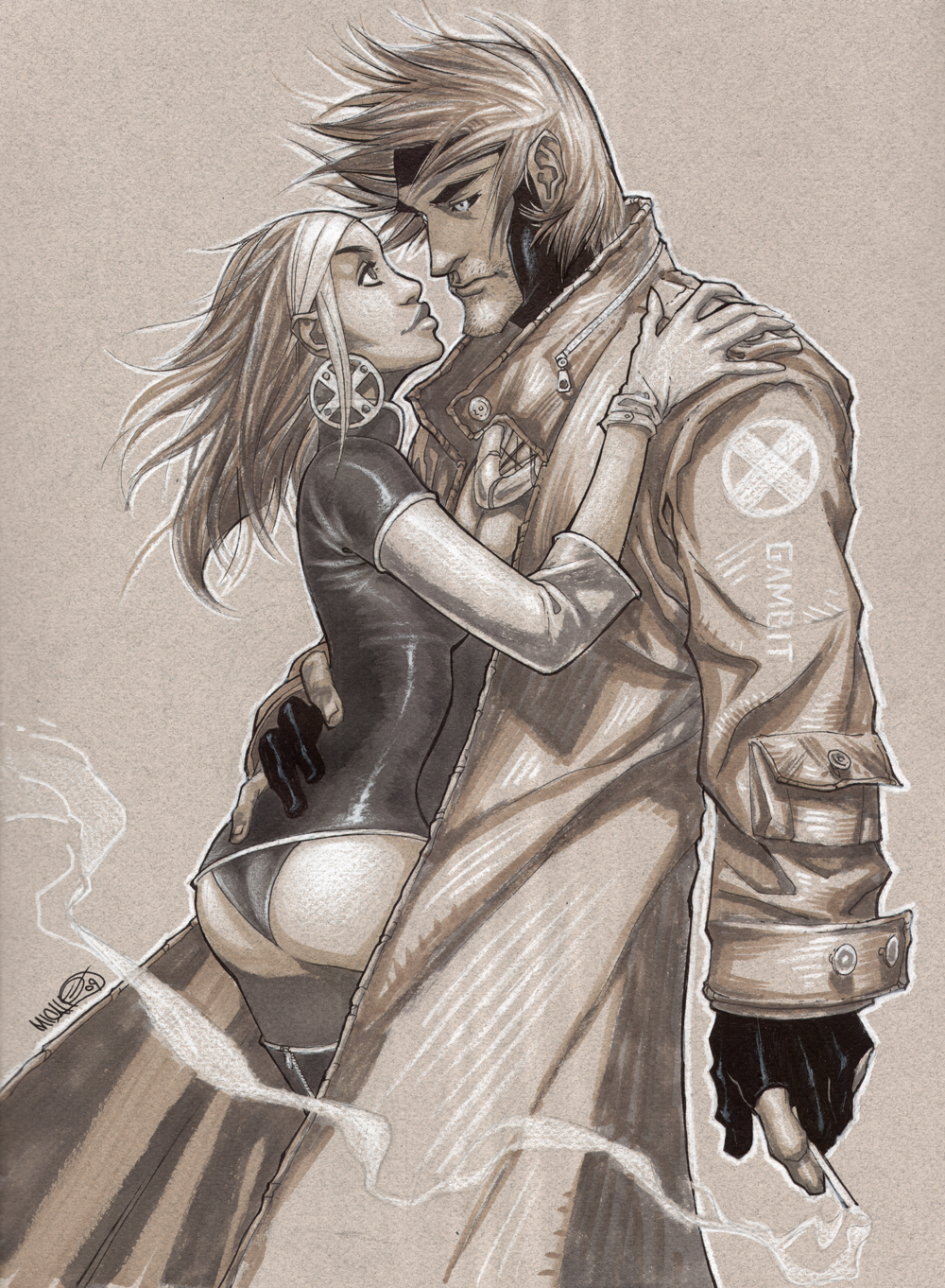 Gambit_and_Rogue_Commission_by_sonofdavinci.jpg