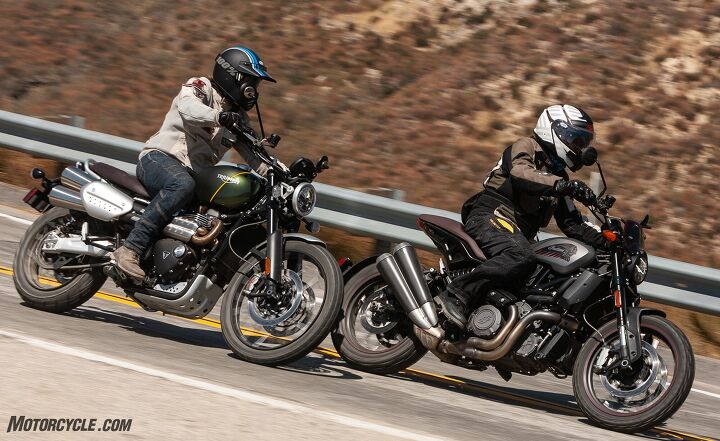 2020 Indian FTR Rally vs. Triumph Scrambler 1200 XC