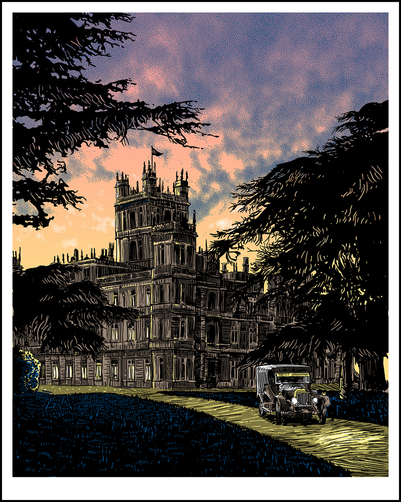 Downton-Abbey-tim-doyle-print-inside-the-rock-poster-frame.jpg