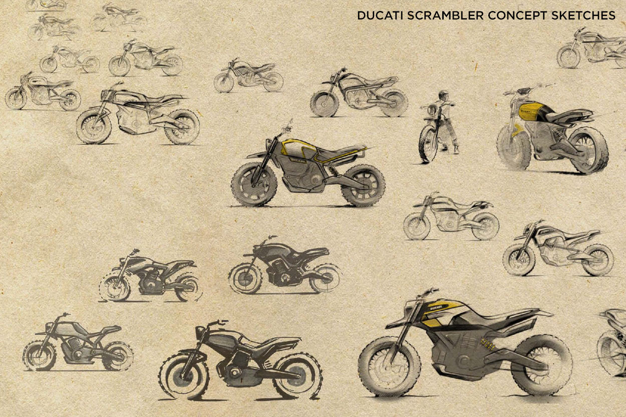 Ducati Scrambler concept sketches