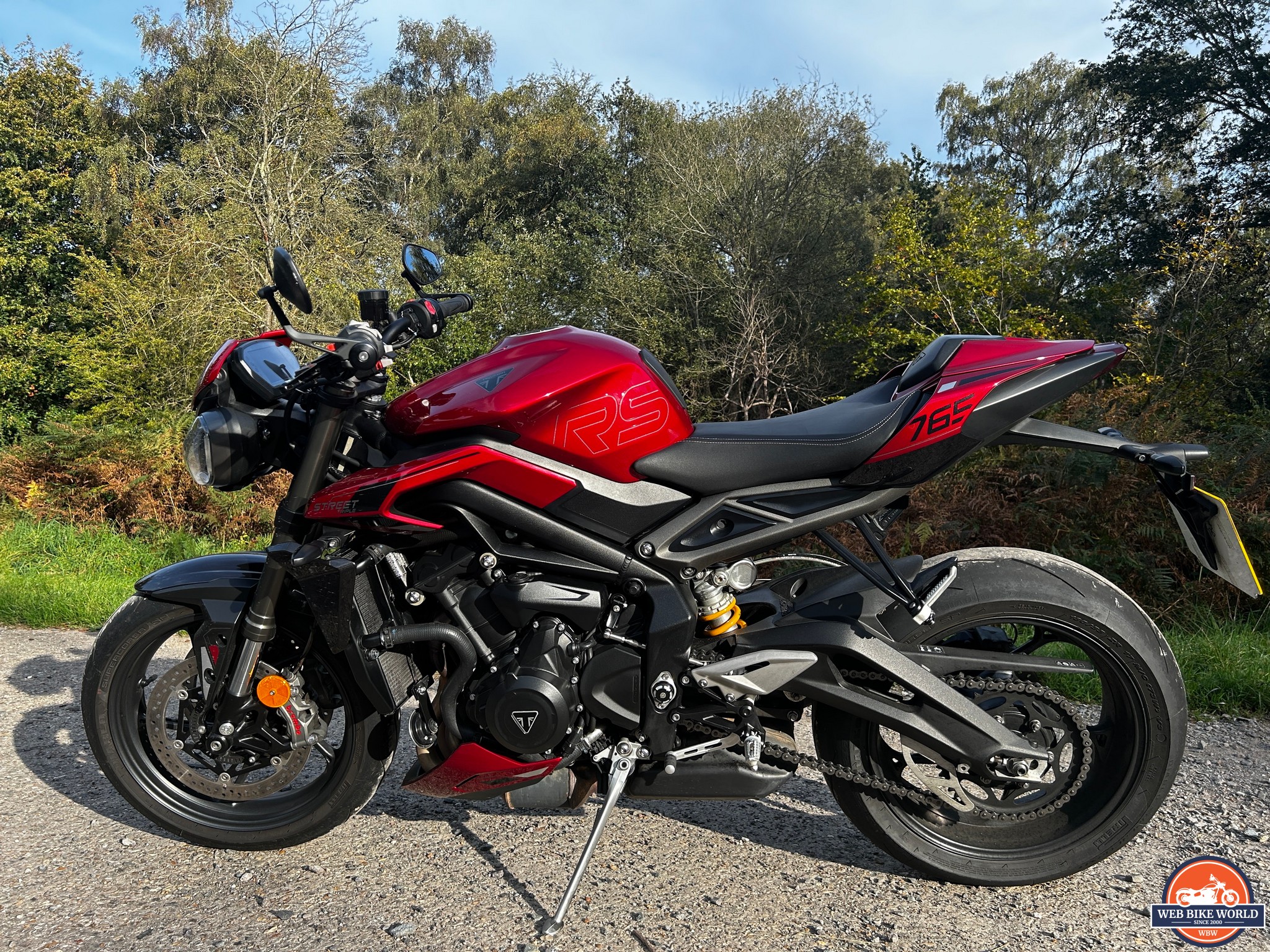 Side view of the 2023 Triumph Street Triple 765RS