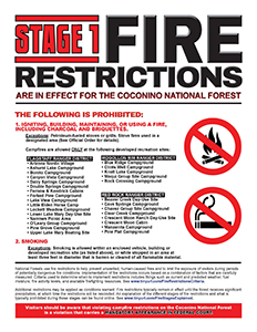 Stage I fire restrictions flyer