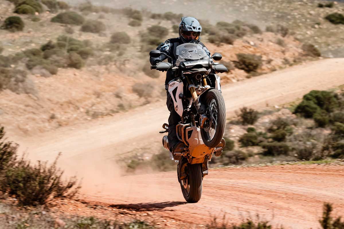 2023 Triumph Tiger 1200 Review wheelie