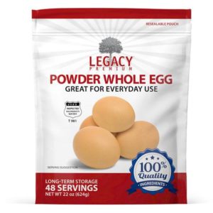 Legacy foods powdered eggs