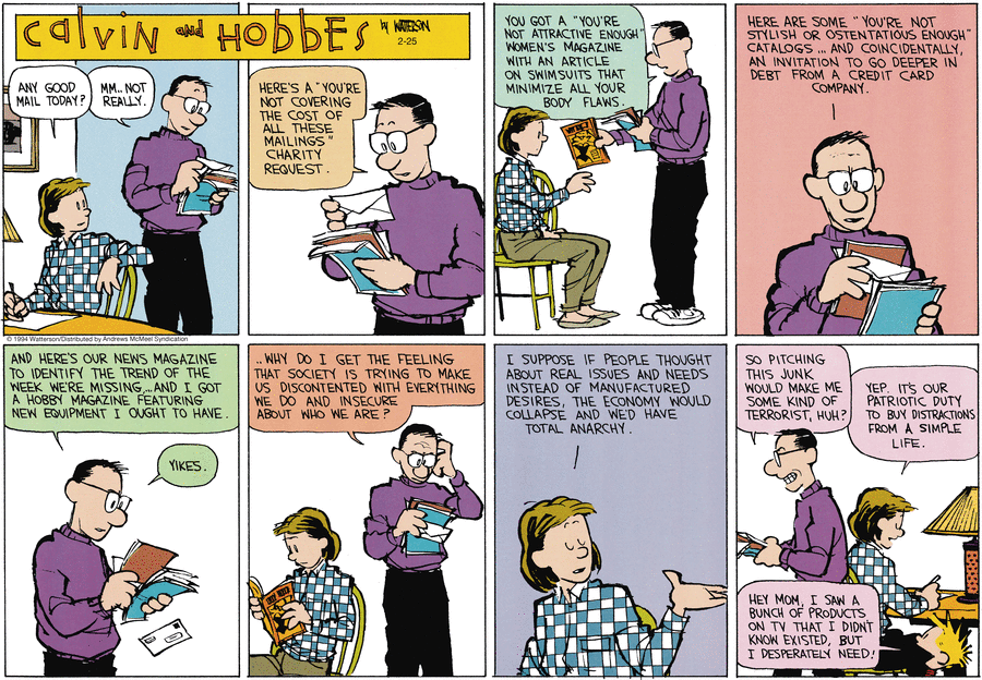 Calvin and Hobbes Comic Strip for February 24, 2024 