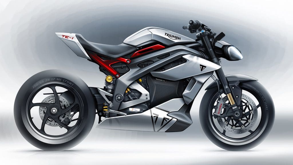 Triumph's TE-1 Electric Superbike Concept Art