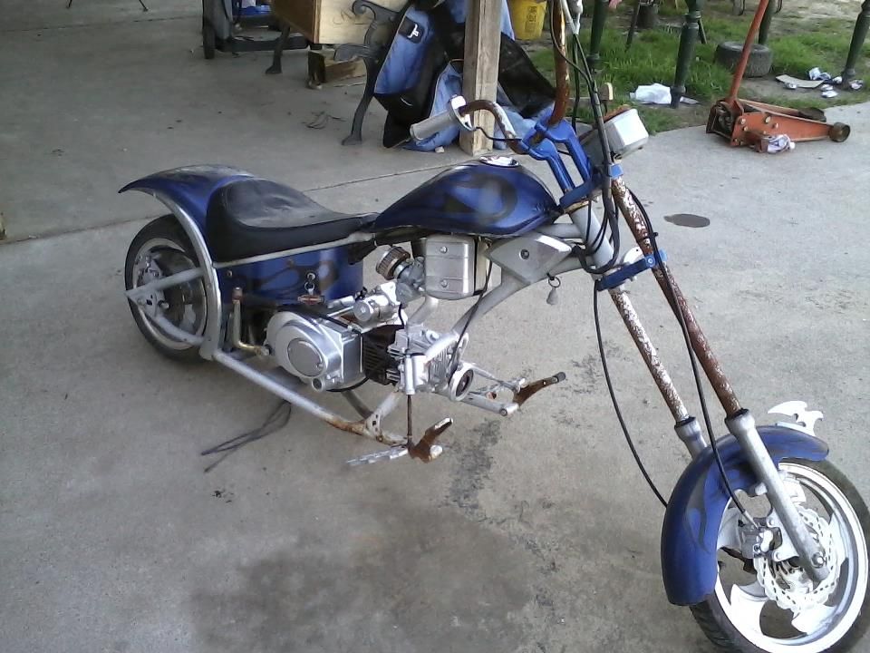 So I just bought a mini chopper 50cc 4 stroke 4 speed. And I am