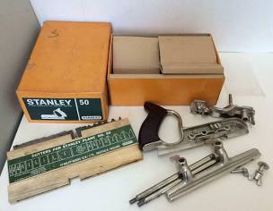 STANLEY No 50 COMBINATION PLANE WITH 17 CUTTERS & ORIGINAL BOX