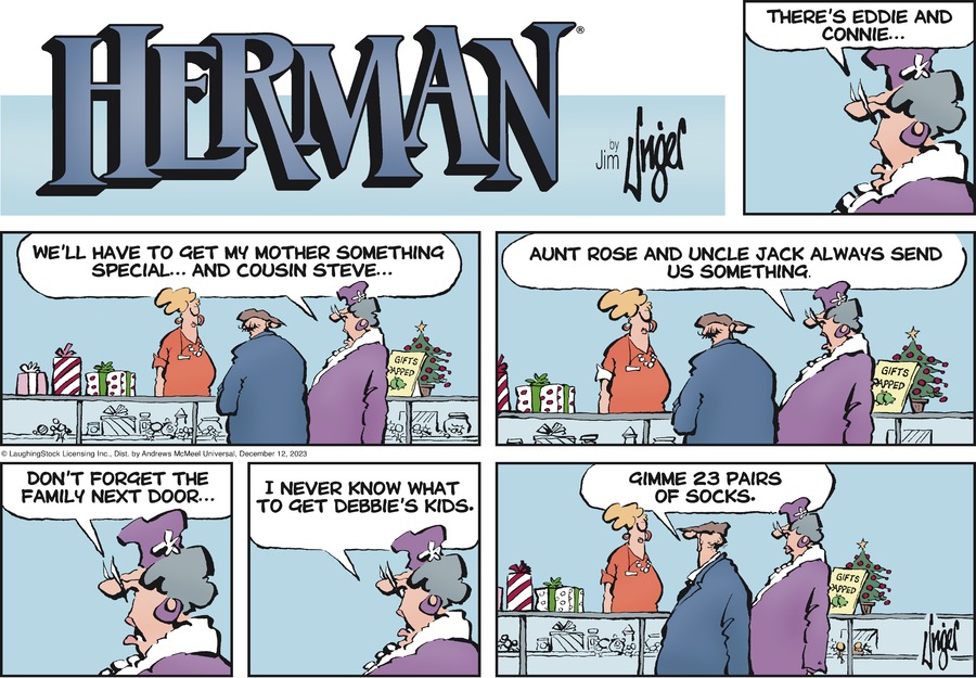 Herman Comic Strip for December 10, 2023 