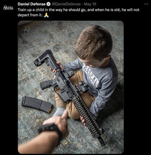 A now-deleted Twitter post from Daniel Defense on May 16.