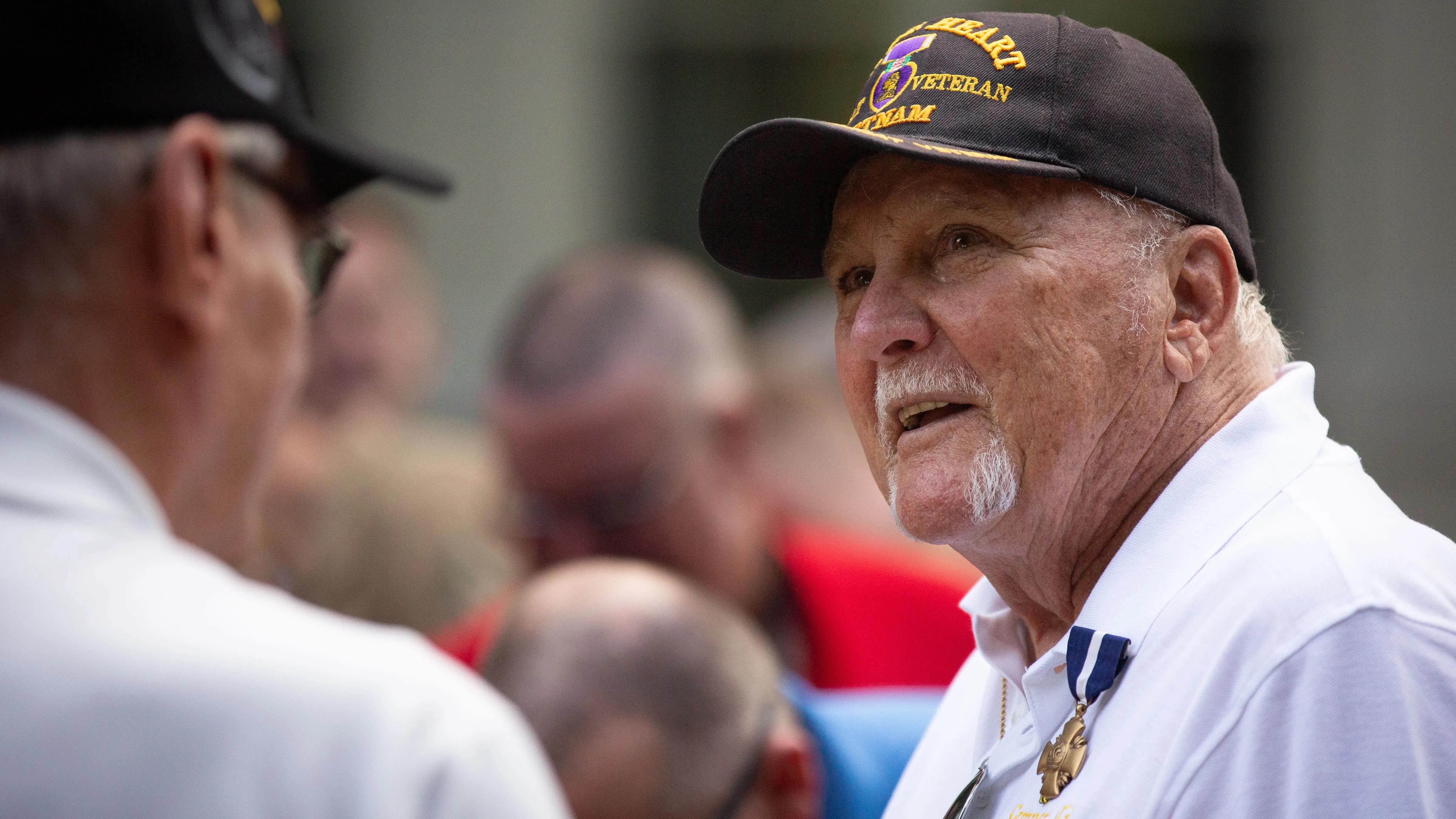 Cpl. Daniel Heller after receiving the Navy Cross.