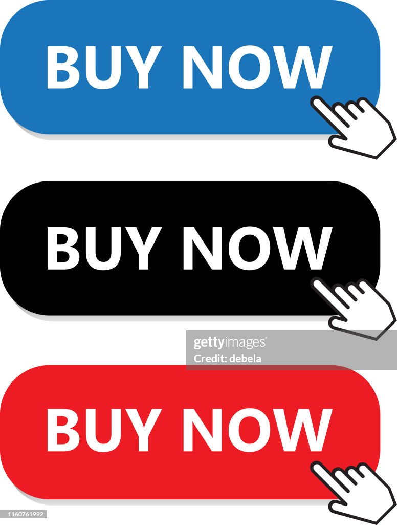 buy-now-button-collection-with-hand-pointer-vector-id1160761992