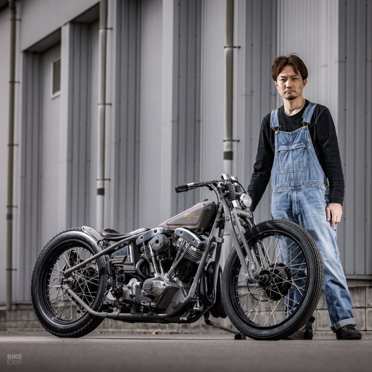 Board track-style custom Harley Shovelhead by Infinity Japan