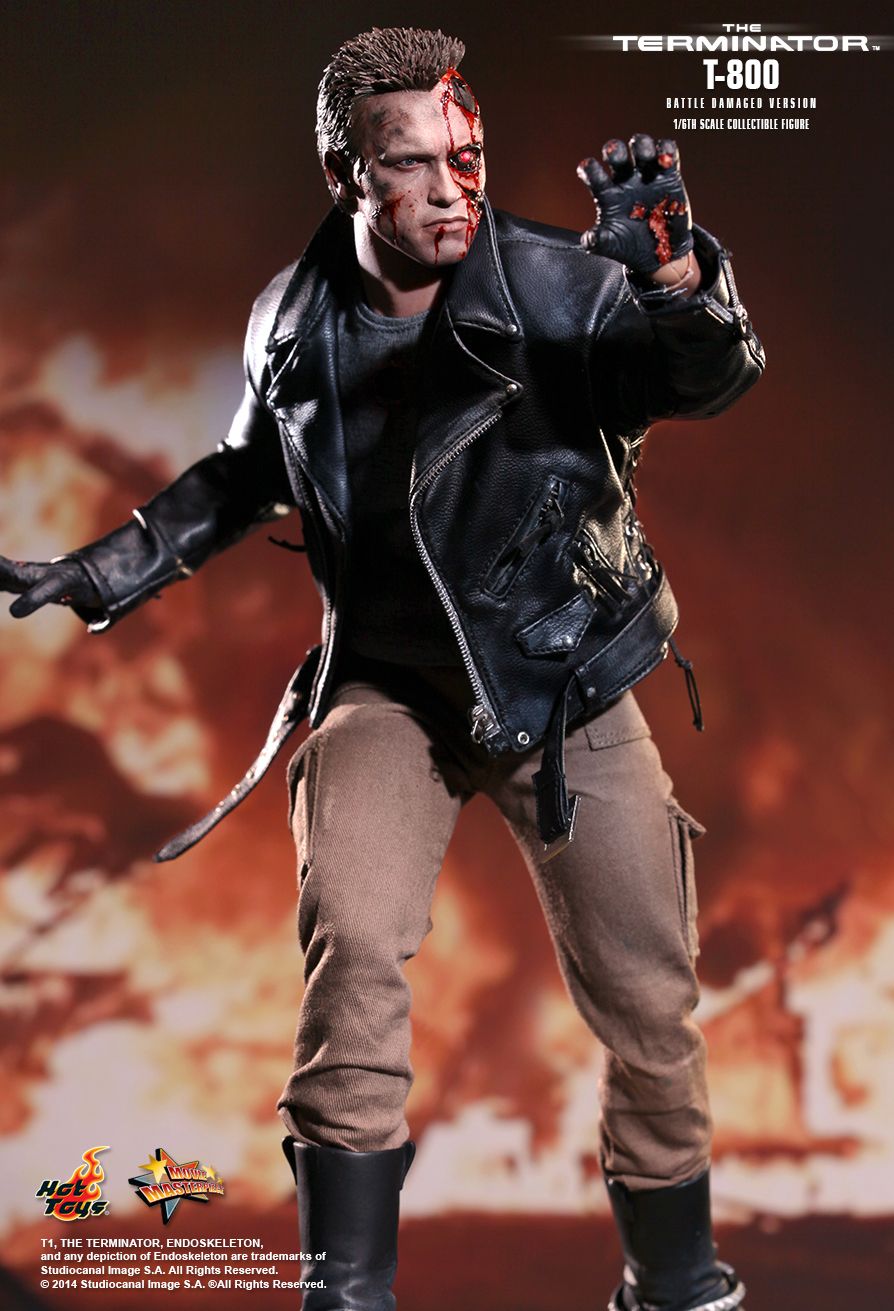 1/6 - Hot Toys-The Terminator (T1)-MMS 238-T-800-(Battle Damaged 