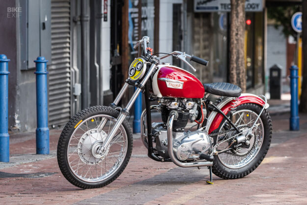 Custom Triumph TR6 with Matchless frame