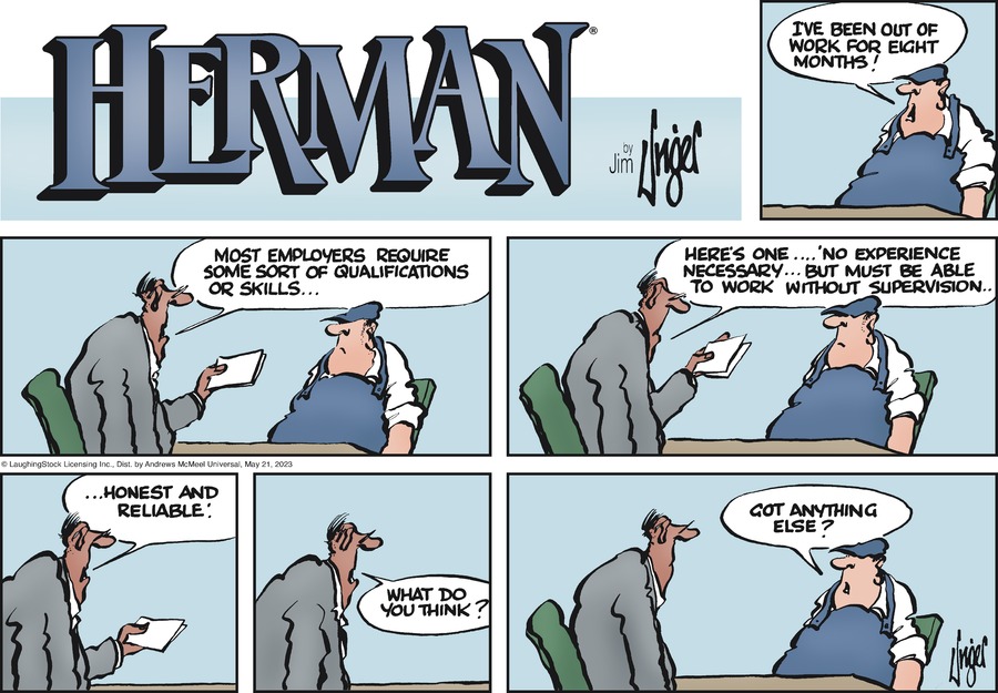 Herman Comic Strip for May 21, 2023 