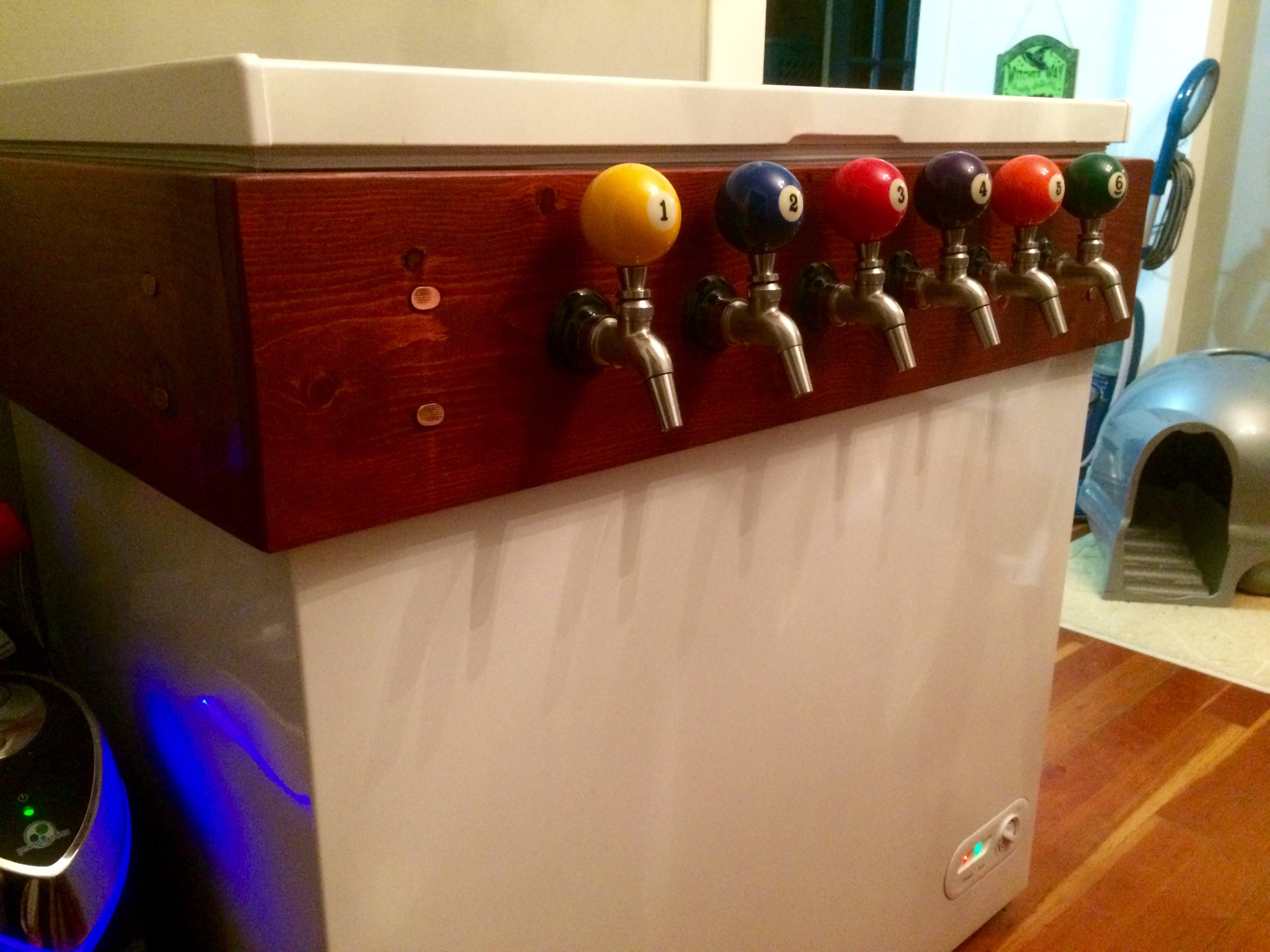 6 tap keezer