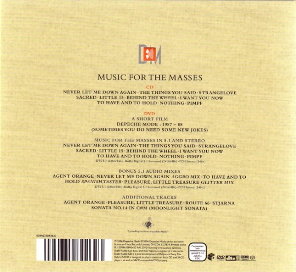 CD Depeche Mode-Music for the Masses