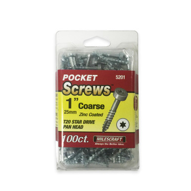 Milescraft 1 Pocket Screws - Coarse (100 Pack)