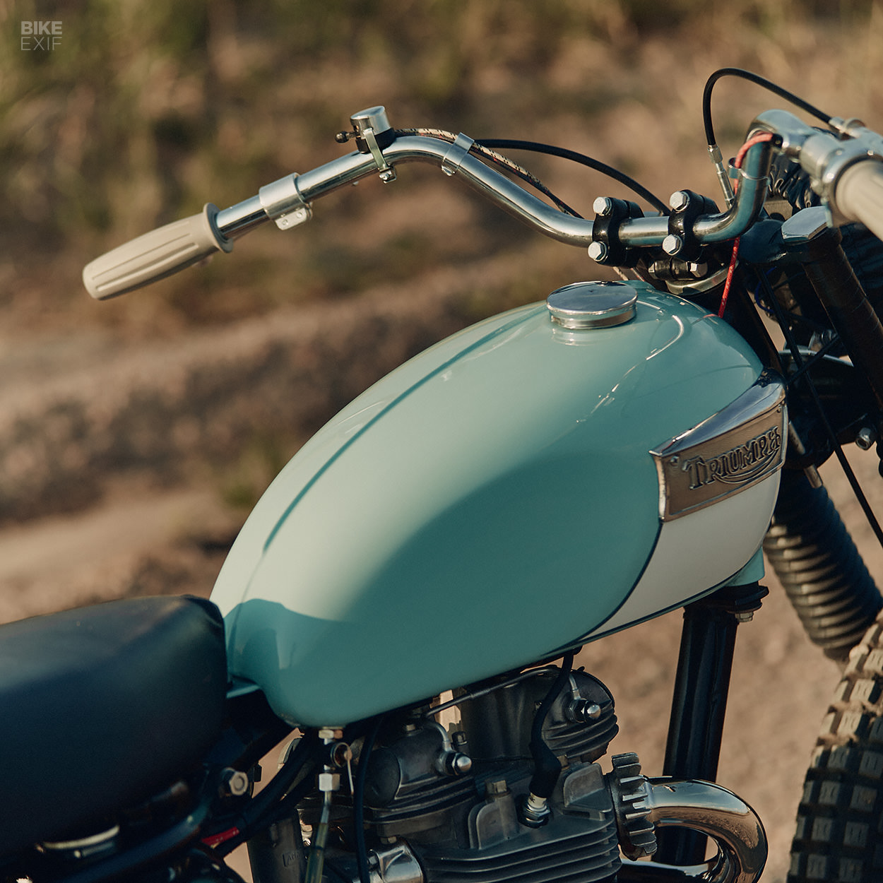 Triumph TR6 desert sled by Hello Engine