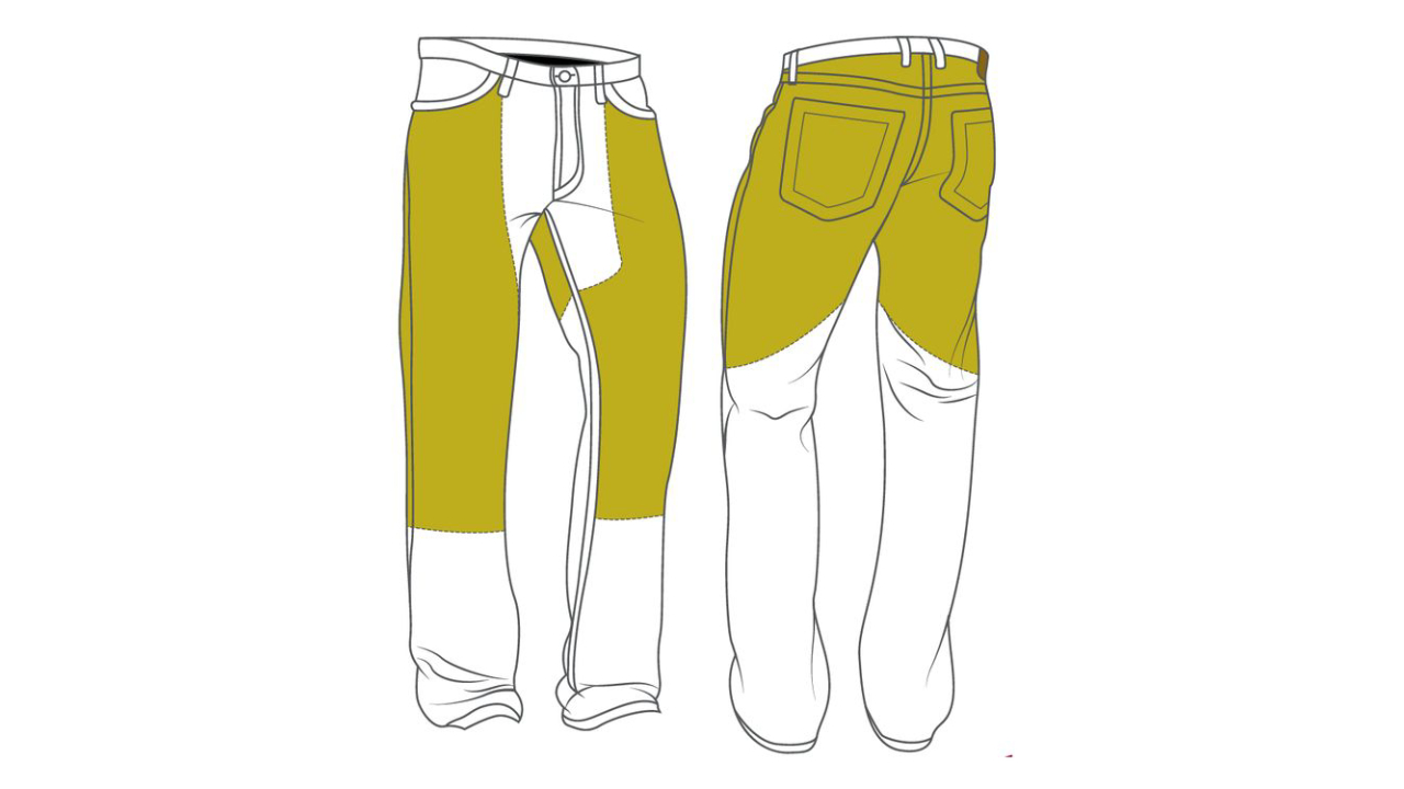 Image showing aramid reinforced regions of the Street & Steel Oakland Jeans